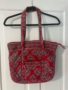 Vera Bradley Red Paisley Quilted Tote